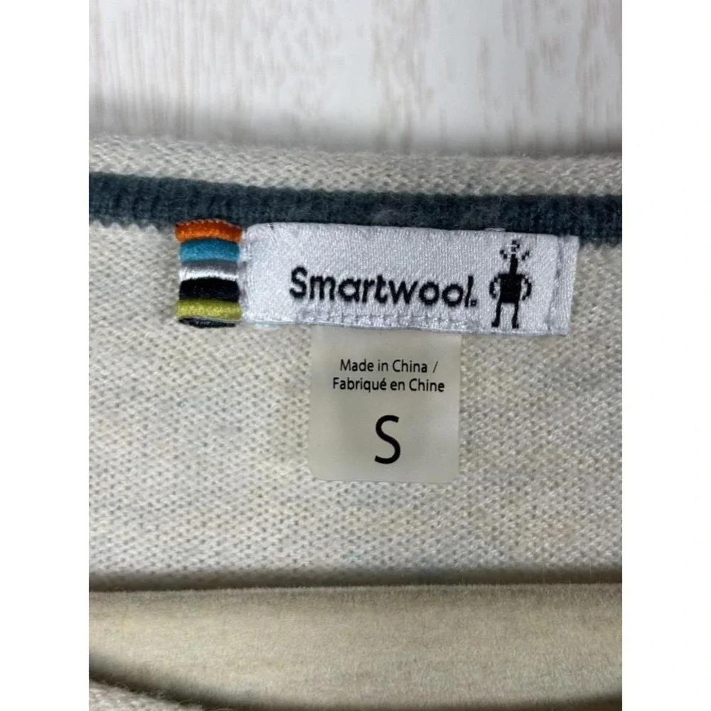 Smartwool Merino Wool Sweater Colorblock Crewneck Cozy Outdoor Knit Women's S